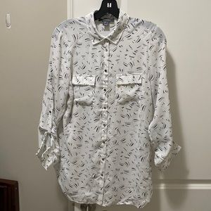 Printed Button Down Shirt SZ 8